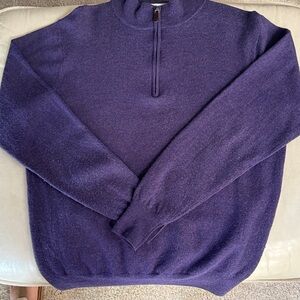 Peter Millar Merino Wool Purple Sweater in  large